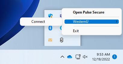 Pulse Secure in windows 11 tray