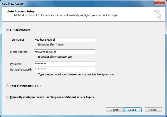 Outlook 2010 Setup