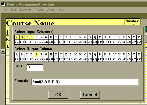 Select columns